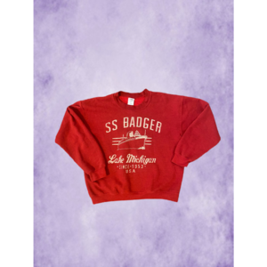 s.s badger large lettering crewneck